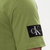 T-shirt Calvin Klein Jeans koszulka męska z okrągłym dekoldem zielona